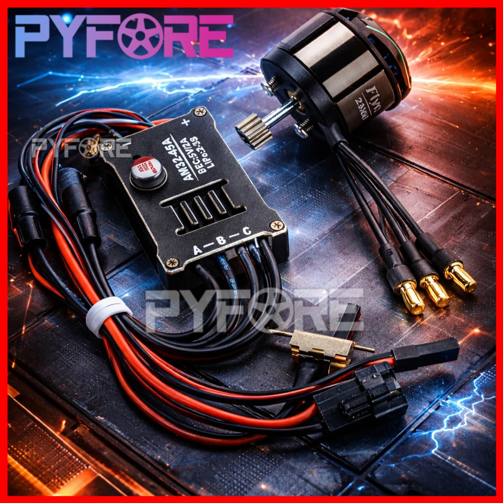 

PYFORE Brushless Motor 45A ESC Combo for MN99S MN82 MN78 MN168 1/12 RC Rock Crawler Car D90 LC79 Upgrade Parts 3500KV