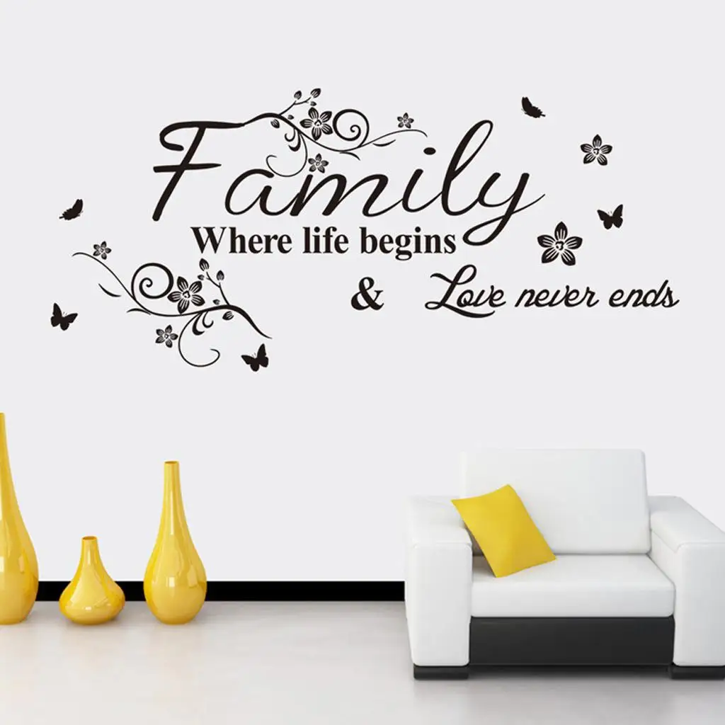 Family Poem Removable Decal, PVC Wall Sticker, Mural, Room Decor