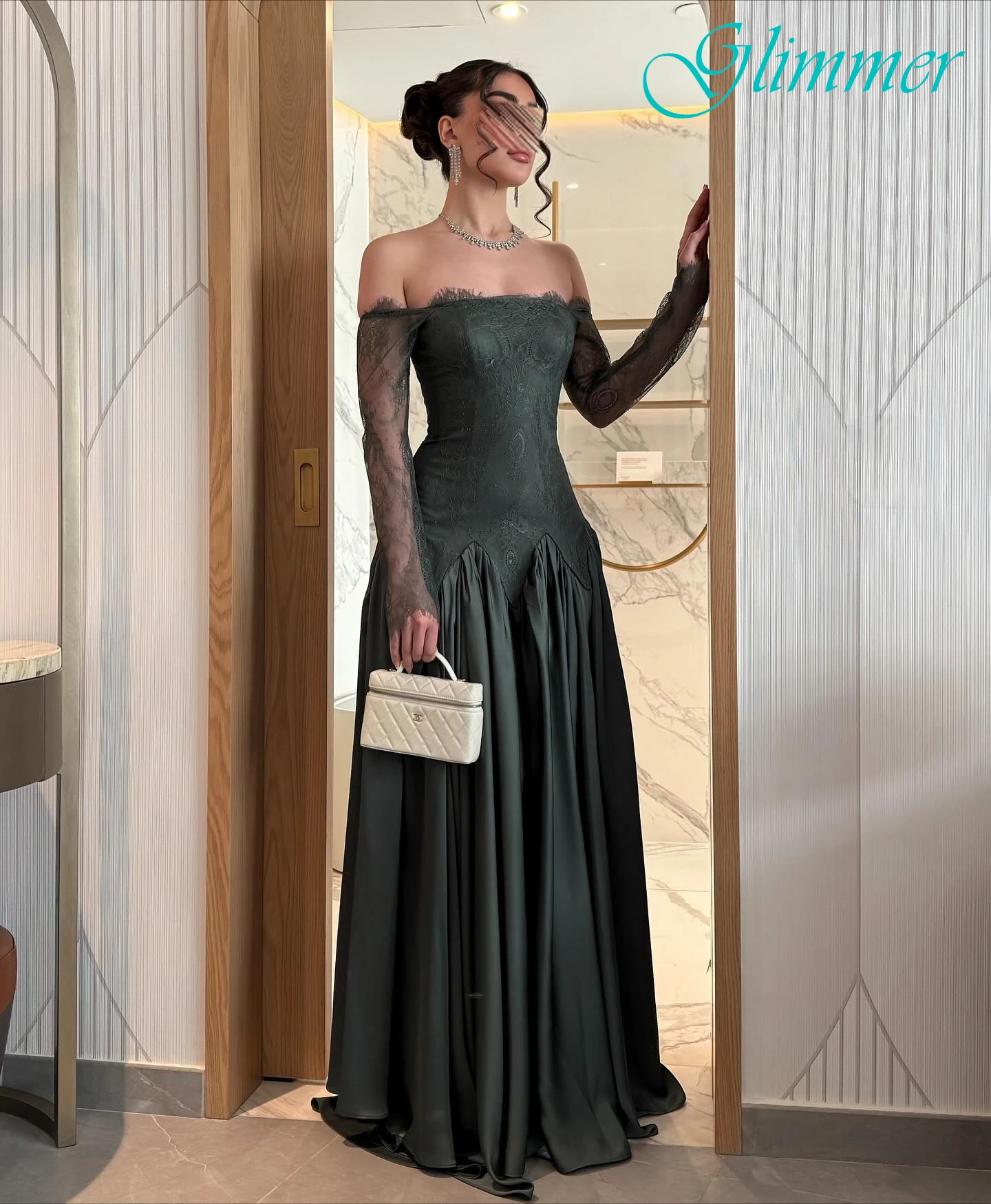 

Customized A-Line Boat Neck Cap Sleeve Elegant Classic Evening Dress Delicate High Quality Party Dress Modern Fashion Prom Dress