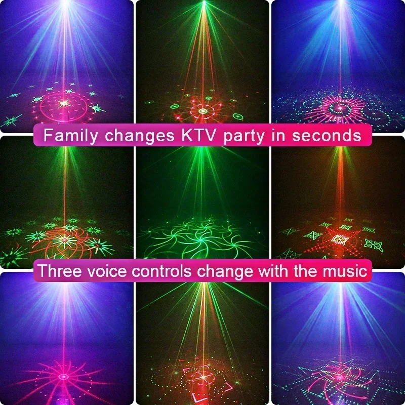 Newest USB Mini Stage Light Portable Laser Light RGB Magic Ball KTV Christmas Halloween Starry Projection Atmosphere Light Hot