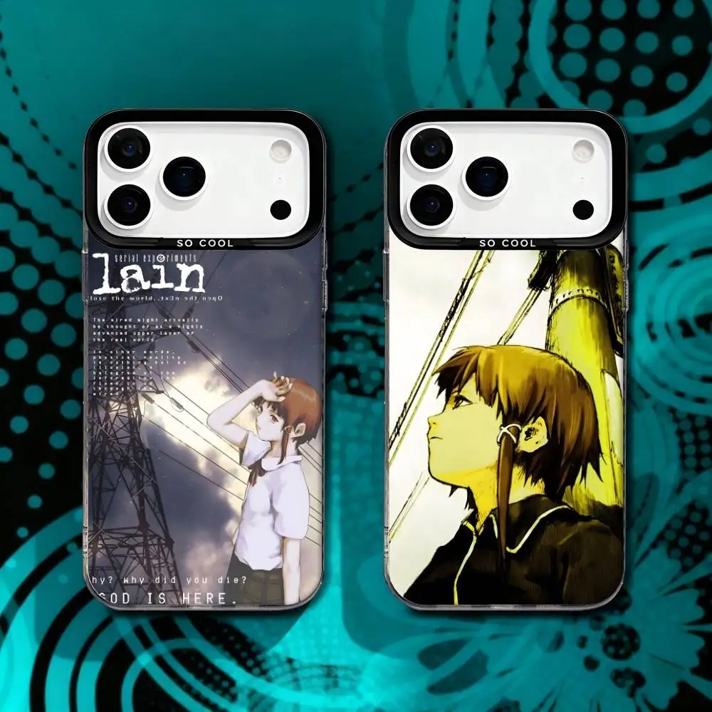 

Serial Experiments L-Lain Phone Case For iPhone 17,16,15,14,13,12,X,8,Pro,Max,Plus,SE4,Air,Mini Black Matte Finish Durable Hard