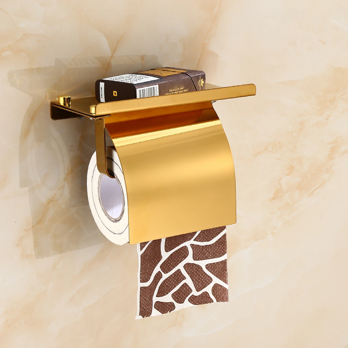 1 stainless steel roll paper holder, mobile tissue holder, hotel bathroom storage rack, bathroom hardware toilet paper holder, t