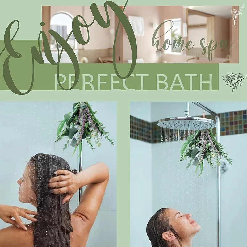 Eukaliptusowy i lawendowy luksusowy bukiet prysznicowy idealny do wystroju prysznica i domowej atmosfery naturalny prawdziwy łatwy w użyciu