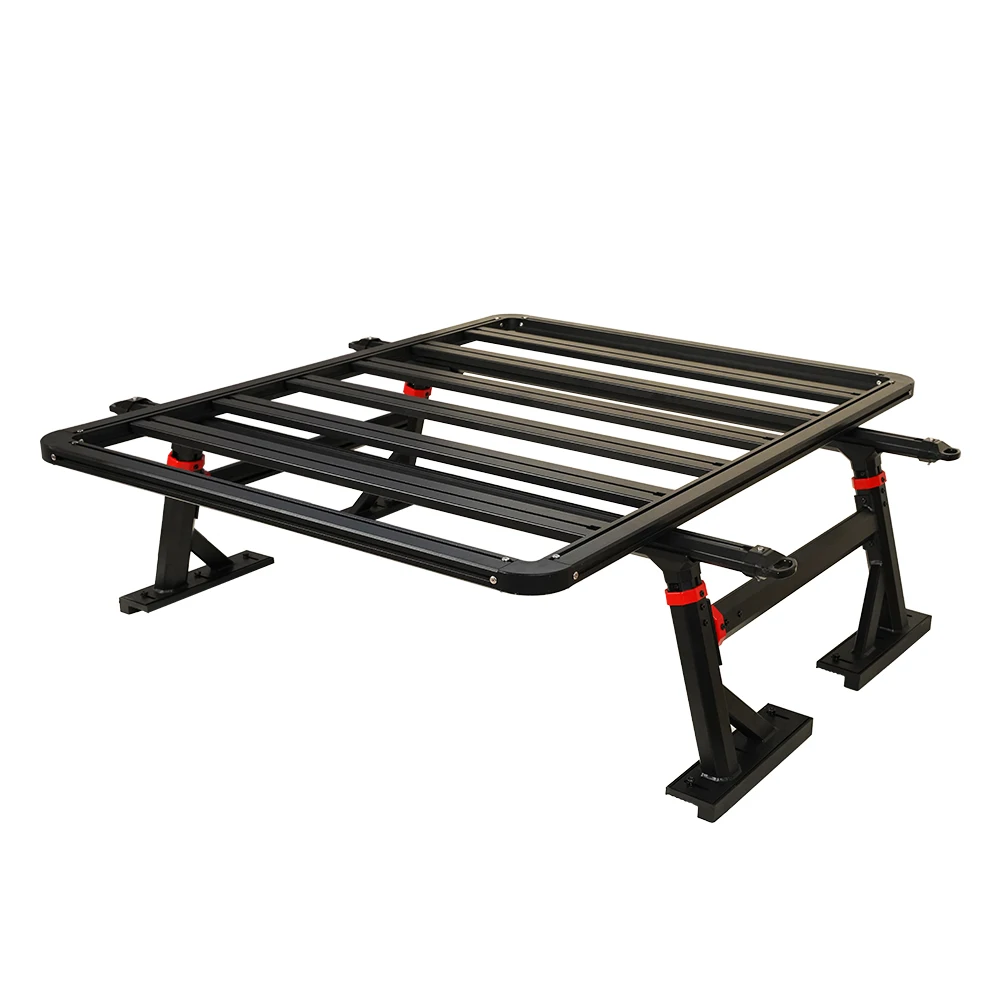 

Universal 4x4 Black Single Deck Luggage Frame Roof Rack OEM Aluminum Alloy Car Cargo Carrier Luggage Basket Roof Racks