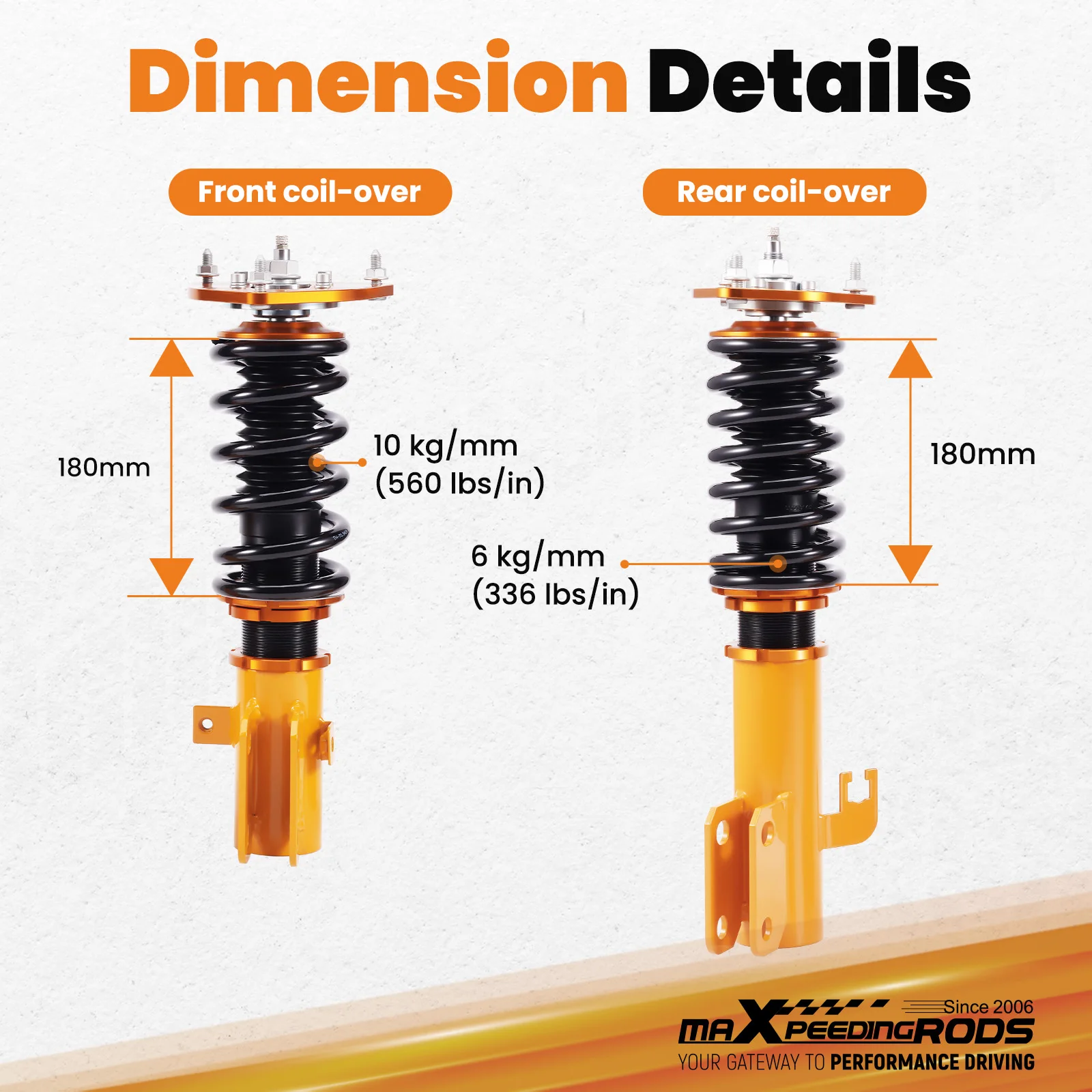 Performance Coilovers for Subaru Impreza & WRX GC GC8 GFC 1992-2000 2.0 AWD - view 2