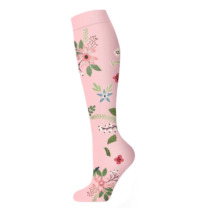 1 ペア男性女性圧縮ソックスレギンス用通気性ランニング圧力サッカー大人版ネットワーク圧力ナースソックス