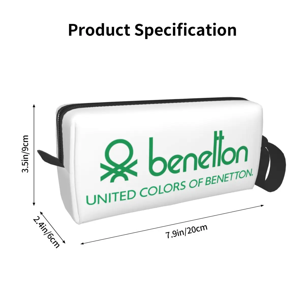 United Colors Of Benetton Makeup Bag Cosmetic Organizer Storage Dopp Kit Toiletry Cosmetic Bag for Women Travel Pencil Case