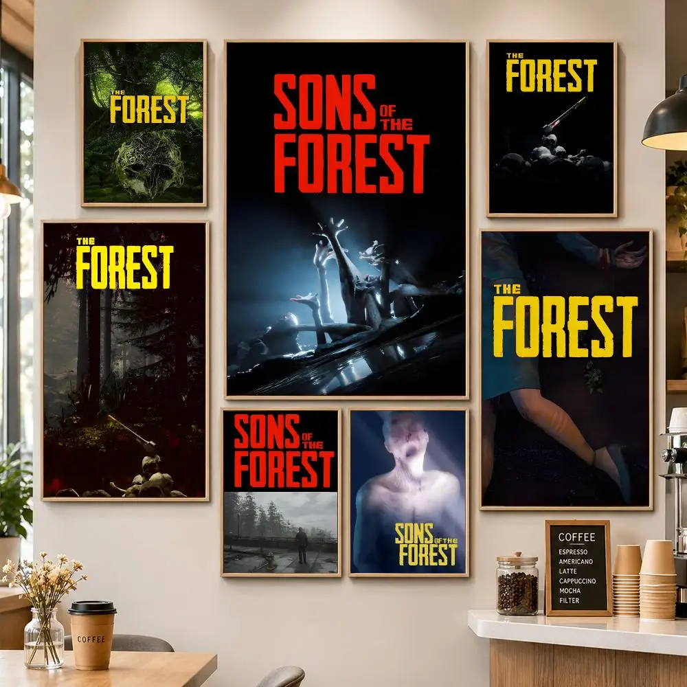 Game The Forest Survival Horror Co Op Poster HD Wall Decor Apartment Dorm Office Cafe Bedroom Home Gift