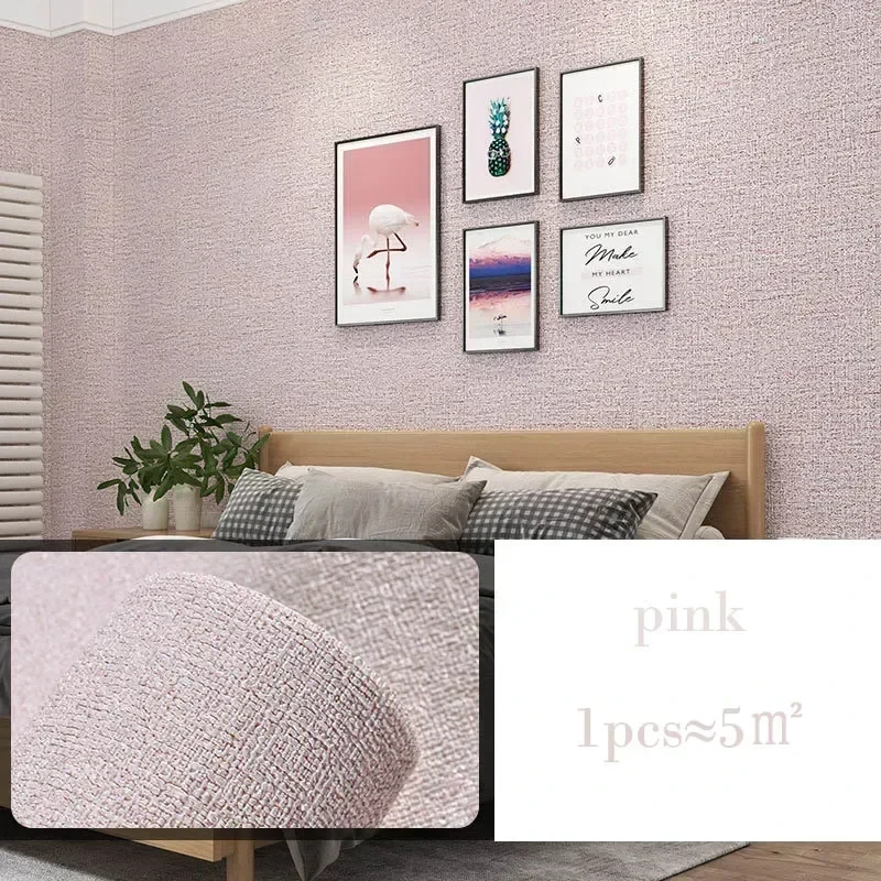 10m 3D Dikker zelfklevend behang linnen vlakte Diatomeeën Modder muurstickers kleur decor renovatie anti-collision Home Decor