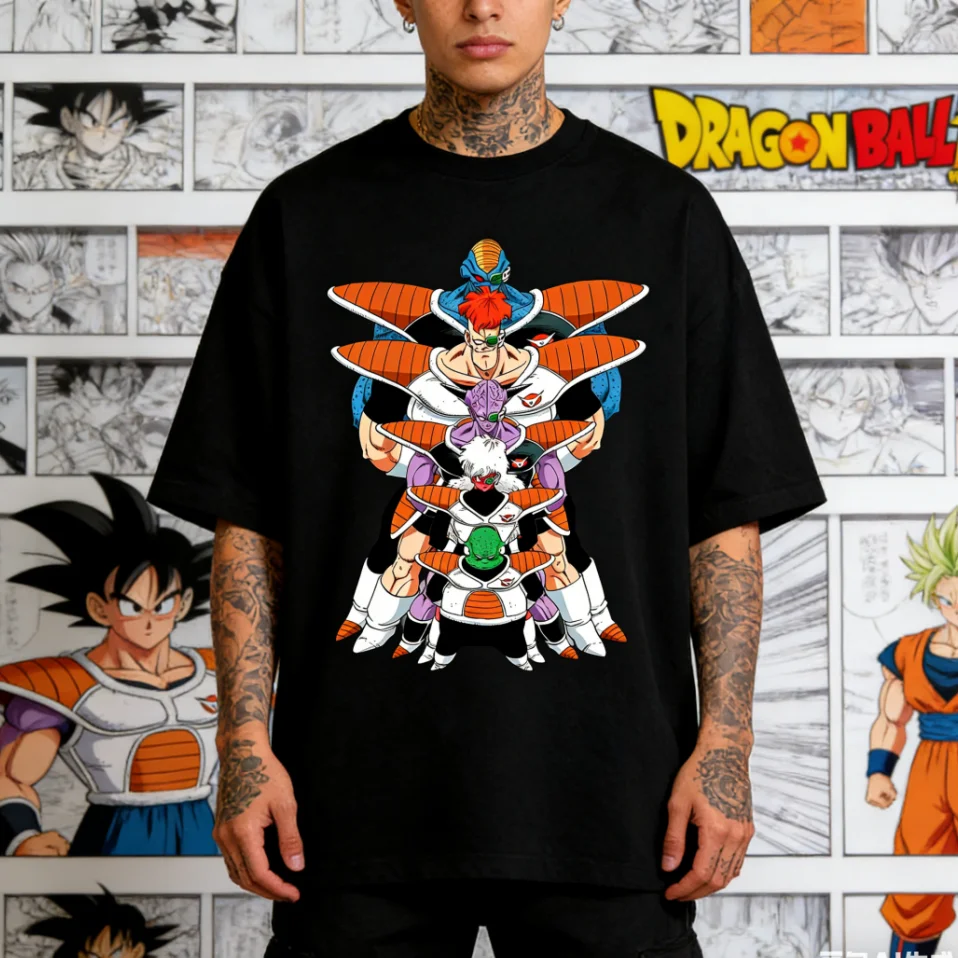 Футболка Dragon Ball Ginyu Force, японская уличная одежда, винтажный повседневный топ в стиле Харадзюку, мужская, женская, детская футболка с аниме-графикой