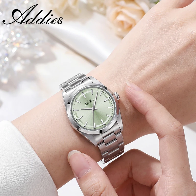 

ADDIES Female Quartz Watch Japan 2035 Stainless Steel 50M Waterproof Watches Super Luminous Minimalist Luxury Lady Wristwatches