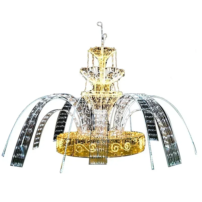 Cross borderOutdoor large size 3D Christmas decoration display ip65 waterproof led fountain motif light