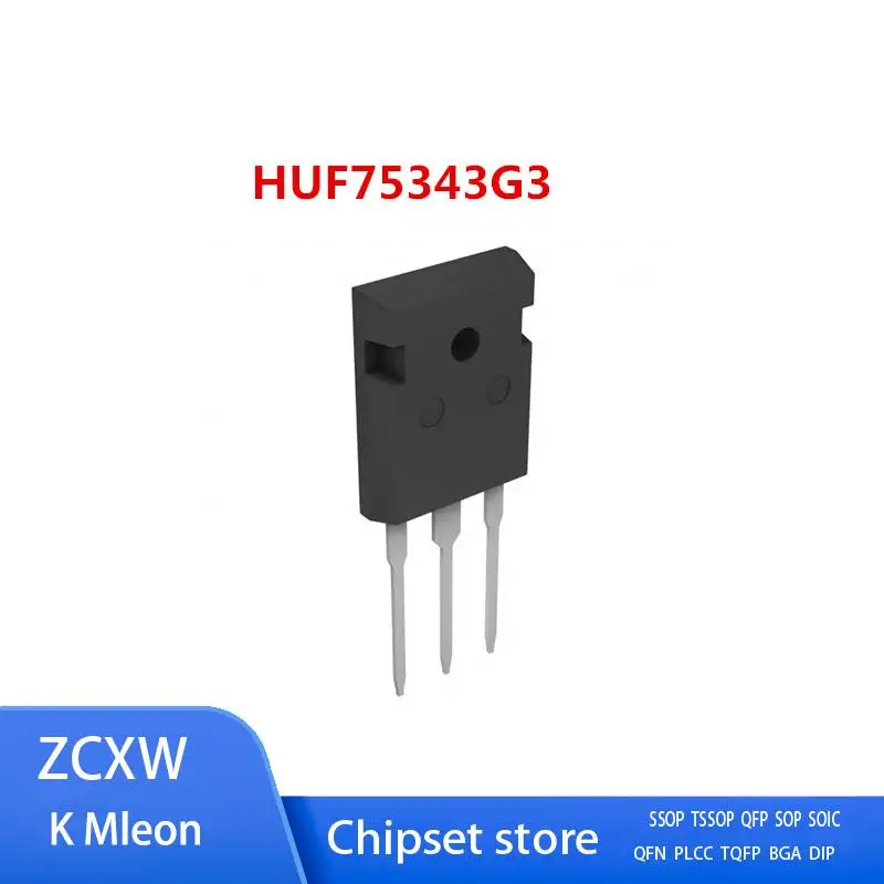New 10PCS/LOT  HUF75343G3 HUF75343G 75343G 75A 55V  MOSFET
