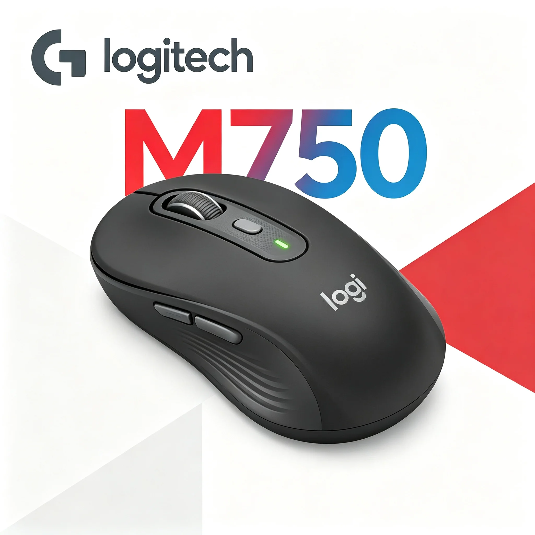 Ergonomic Mouse 2.4G Silent Click - เมาส์ไร้สาย Logitech M750 แบบ Ergonomic รองรับการใช้งานหลายอุปกรณ์