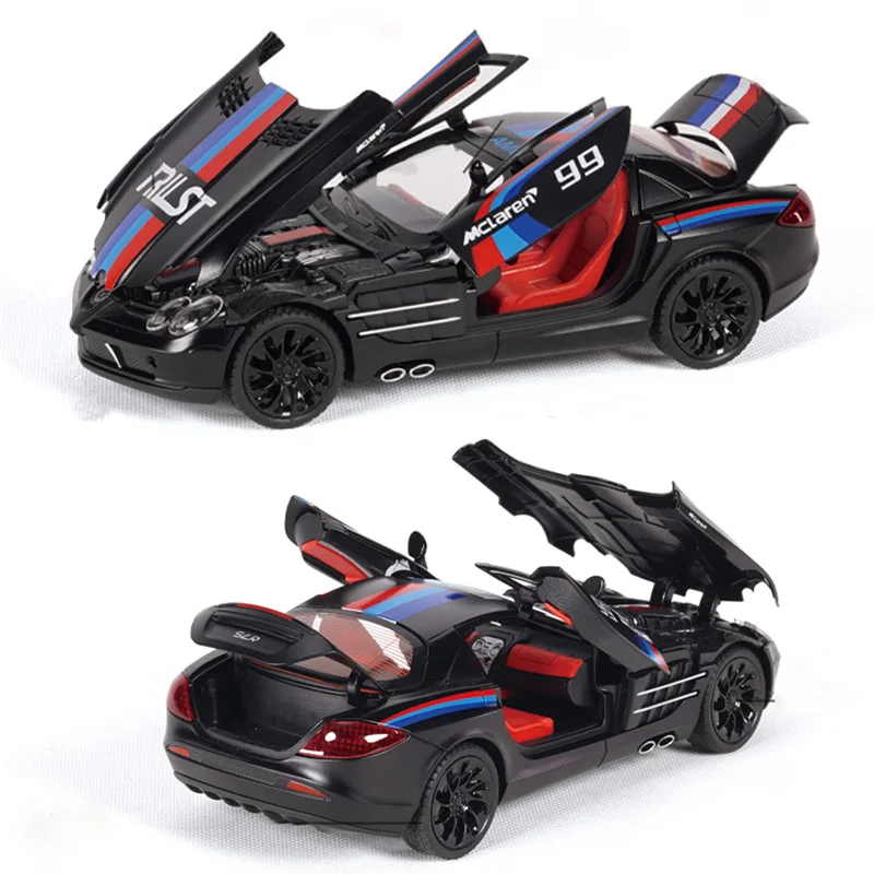 

1:24 SLR 722S Track Version Alloy Sports Car Model Diecast Metal Racing Car Vehicles Model Simulation Sound Light Kids Toys Gift