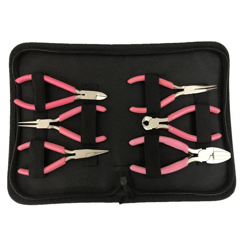 Jewelry Pliers Kit High Carbon Steel Needle Nose Pliers Tool Set Cutting Pliers Round Nose Pliers for Jewelry  DIY Making Tool