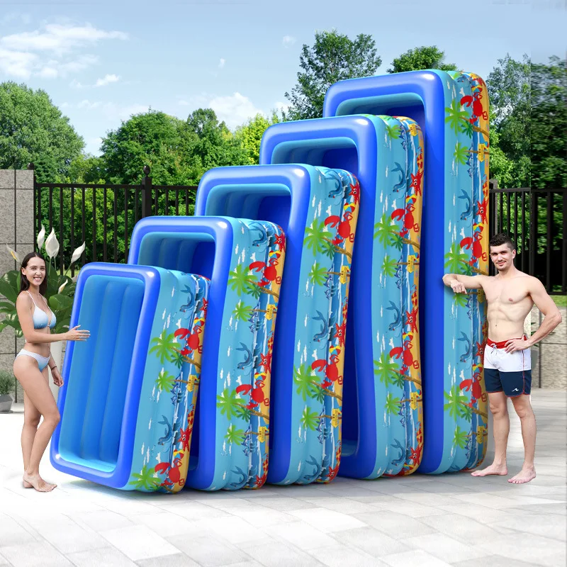 Pool Rafts Inflatable Play Water Fun PVC Inflate Lounge Floating Summer Children Bath Swimming Pools Seaside Beach Garden Toys