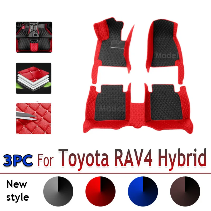 

Car Floor Mats For Toyota RAV4 Hybrid 2020 2021 2022 2023 Custom Auto Foot Pads Automobile Carpet Cover Interior Accessories