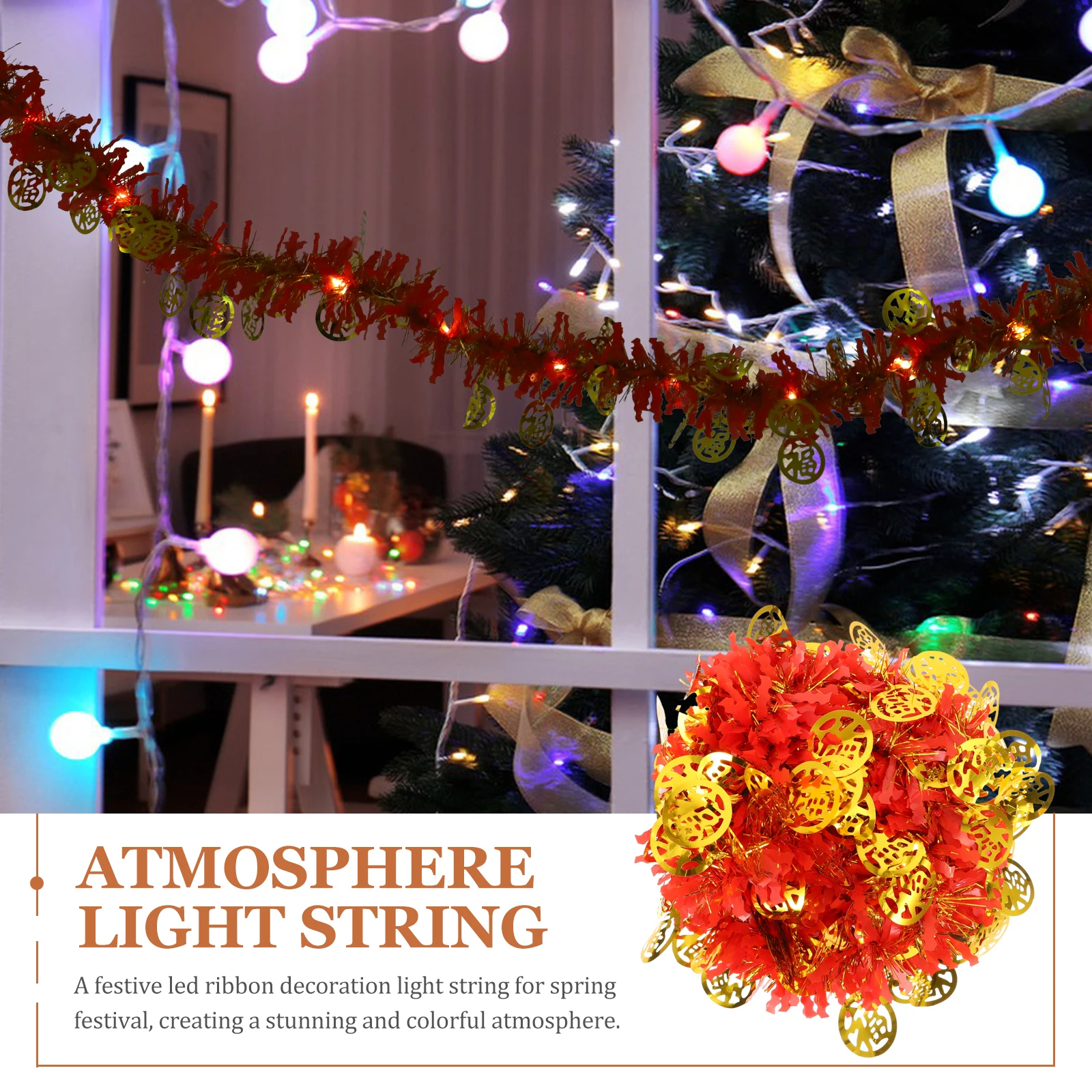 

Multicolor LED Ribbon Lights 10m Spring Festival Decorations Operated Party Supplies New Year String Light Chinese Style