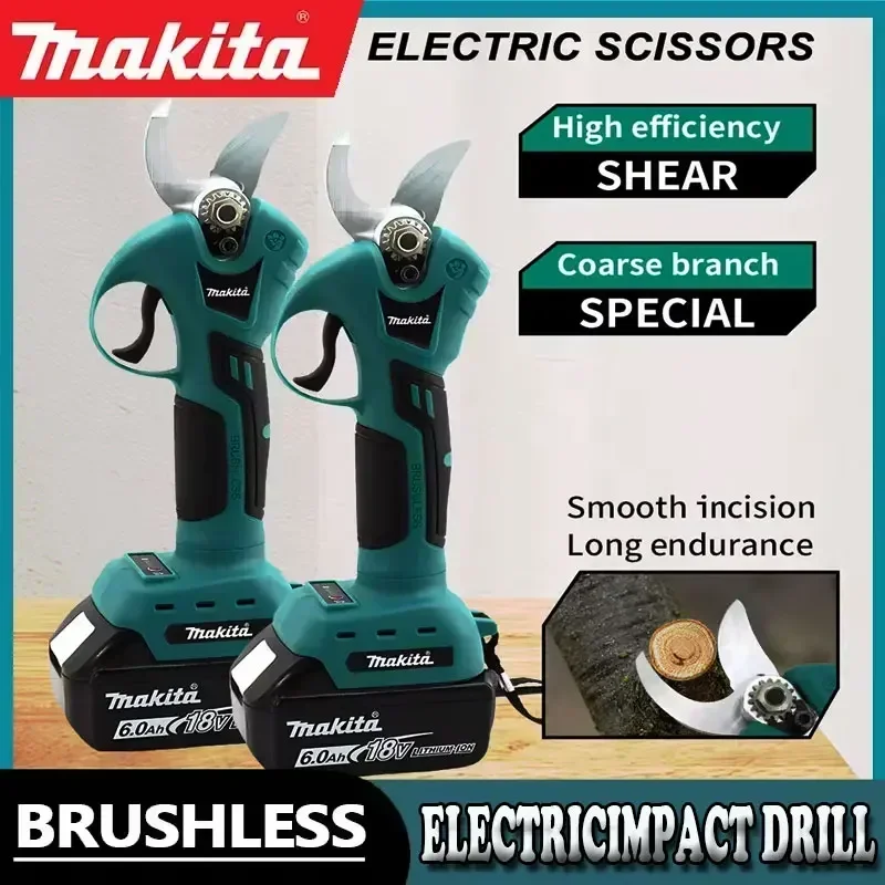 

Профессиональные беспроводные электрические секаторы Makita для сада, ножницы для обрезки, беспроводные дрели-инструменты