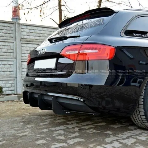Audi A4 B8 Avant / Allroad 2008-2016 용 루프 스포일러 ABS 플라스틱 스포일러 후면 윙 자동차 테일 윙 장식 A4 B8 Allroad RS4