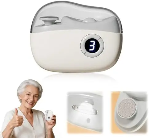 

Electric Nail Clipper for Seniors with LED Light, Cordless Automatic Trimmer, 3 Speeds for Fingernails & Toenails
