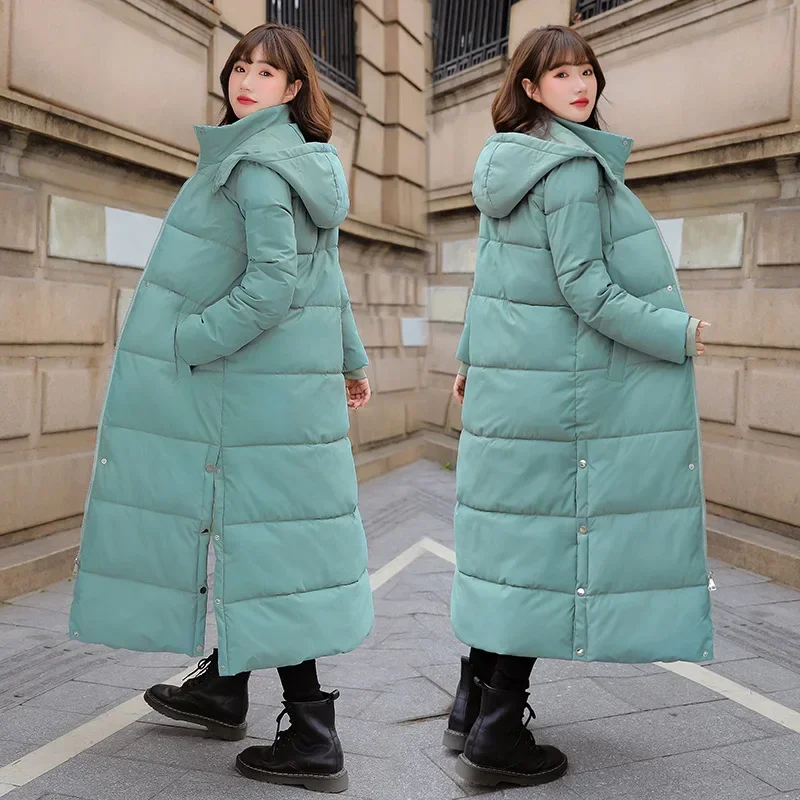 Down Cotton Jacket Women Medium Long Korean Winter New Cotton Jacket Slim Thick Cotton Jacket Coat Women