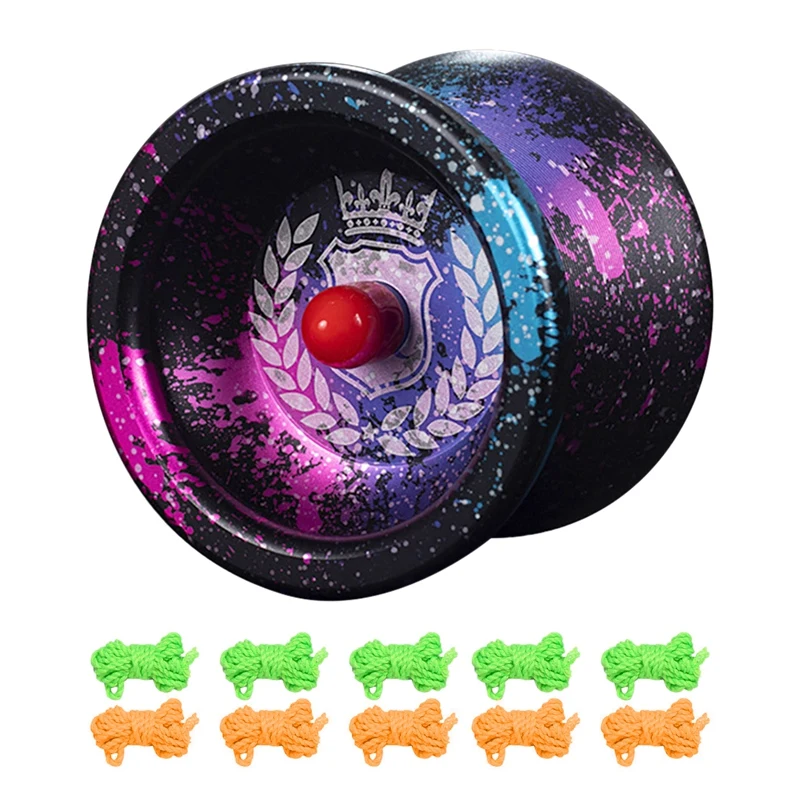 

Professional Crown Magic Yo-Yo Gradient Anti-Fall Wear-Resistant Fancy Alloy Yoyo Ball Children's Classic Toy Gift