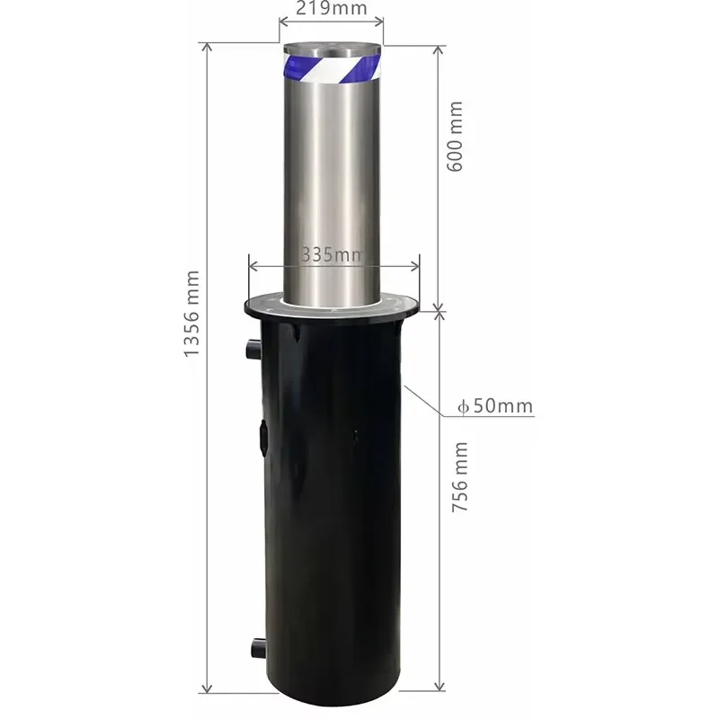 High Safty Automatic Remote Control Parking Bollard Retractable Road Barrier Smart Parking Rising Bollards