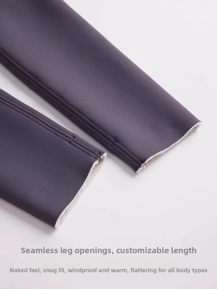 Pantalon de Yoga en peau d'arche taille haute pour femme, vêtement d'hiver, taille haute, contrôle du ventre, levage des fesses, décontracté, sans tead