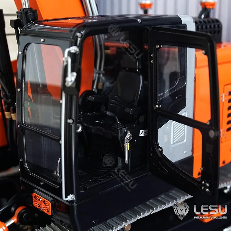 عدة LESU ET26L RC حفارة هيدروليكية 1/14 التحكم عن بعد حفار معدني لتقوم بها بنفسك نموذج ضوء صمام المضخة ESC لتحديد المواقع لعب للكبار TH19233