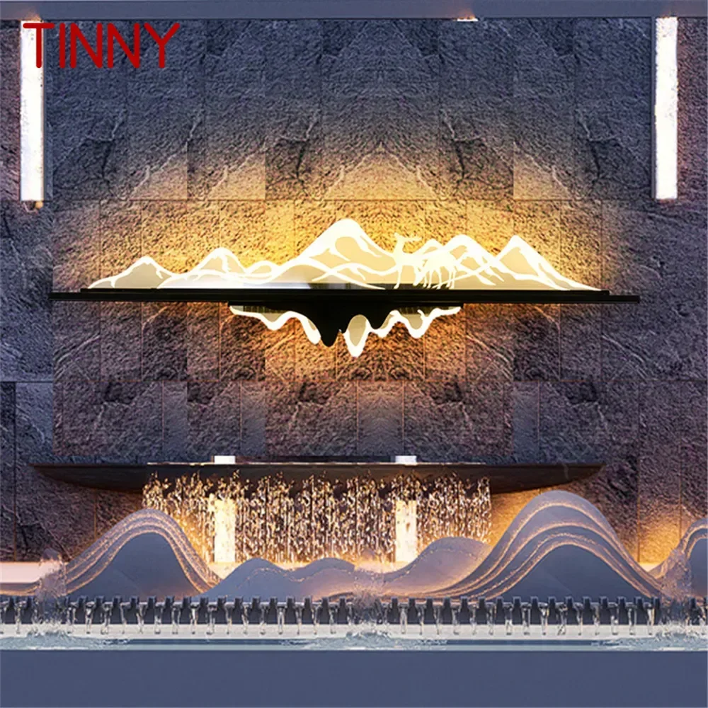 

TINNY Electricity Outdoor Mural Lamp Creative Landscape Waterproof Mural Courtyard Wall Garden Communit Decoration Painting