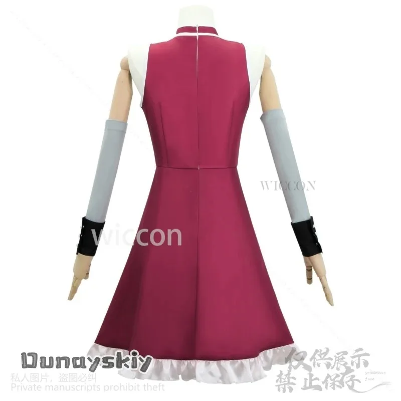 Anime puella magi madoka magica cosplay sakura kyoko vestido vermelho uniforme lolita perucas para meninas halloween natal cos personalizado