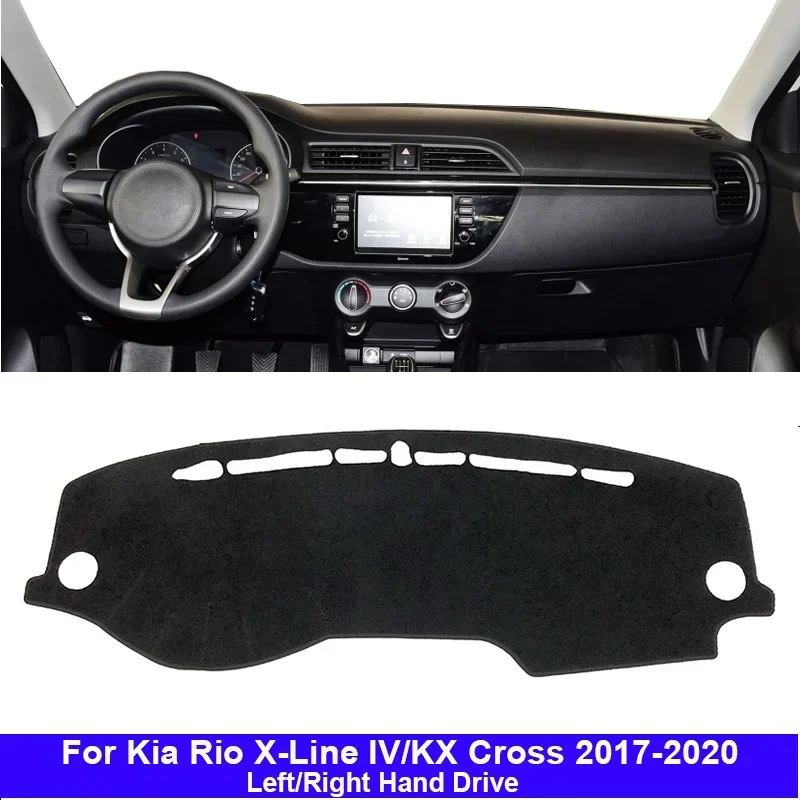 

For Kia Rio X-Line IV KX Cross 2017 - 2020 Car Dashboard Cover Auto Dash Mat Carpet Cape Anti-sun Sun shade Dashmat 2018 2019