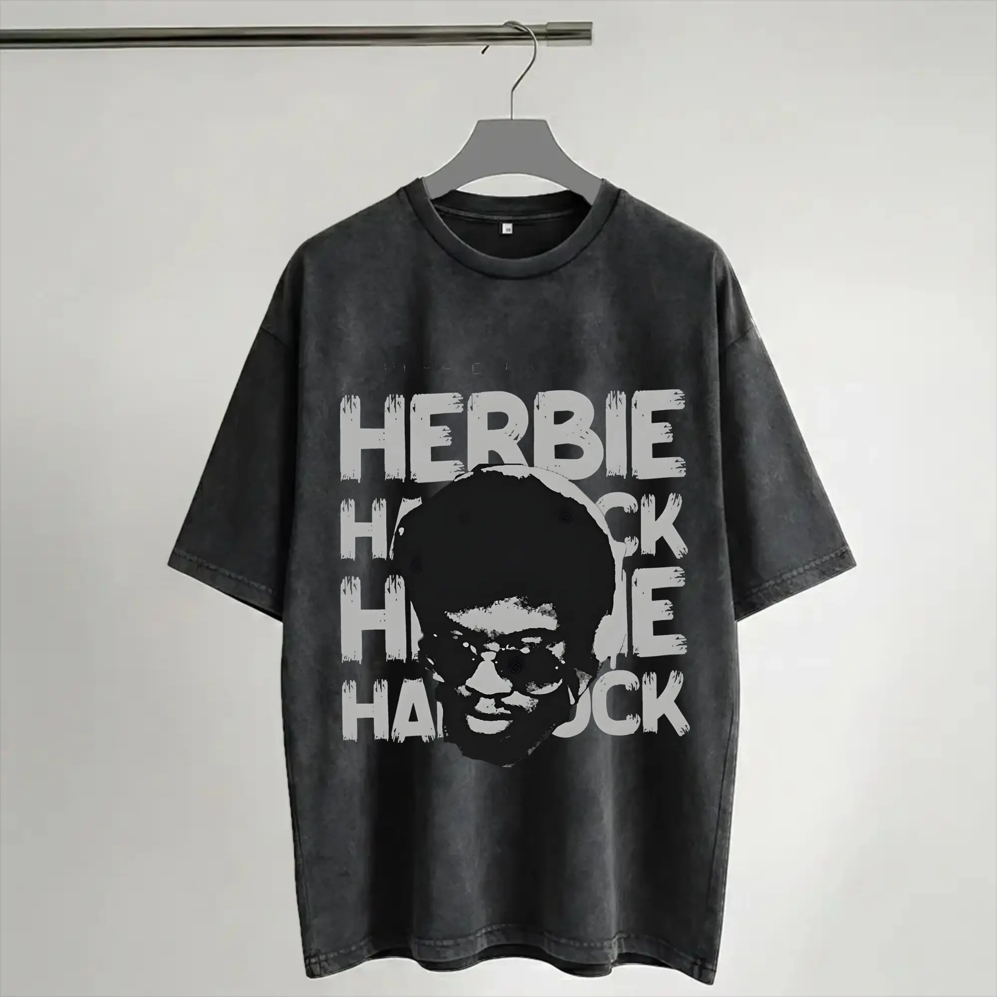 Herbie Hancock - Master of Funk and Jazz Outfit Washed T Shirts Men Women Streetwear Hip Hop T-Shirts Summer  Tees Short Sleeve
