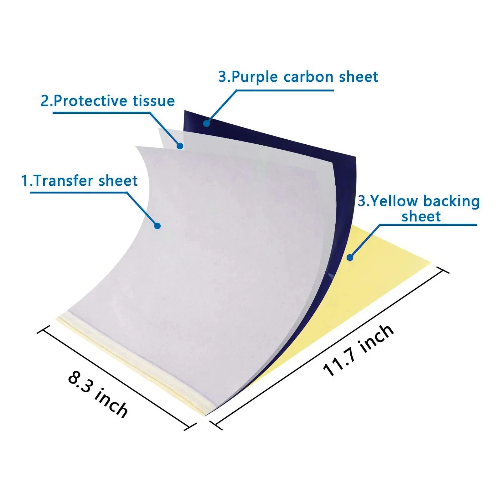 Tattoo Transfer Paper 100 Sheets A4 Size Thermal Stencil Paper For Tattoo Transfer DIY Tattoo Tracing Paper For M08F Printer