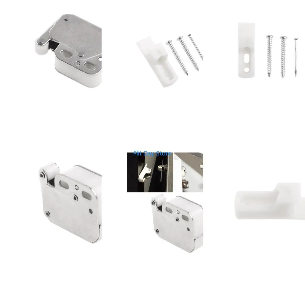 F92C Invisible Furniture Lock Mute Safety Pop-up Push to Open Catch Lock Durable