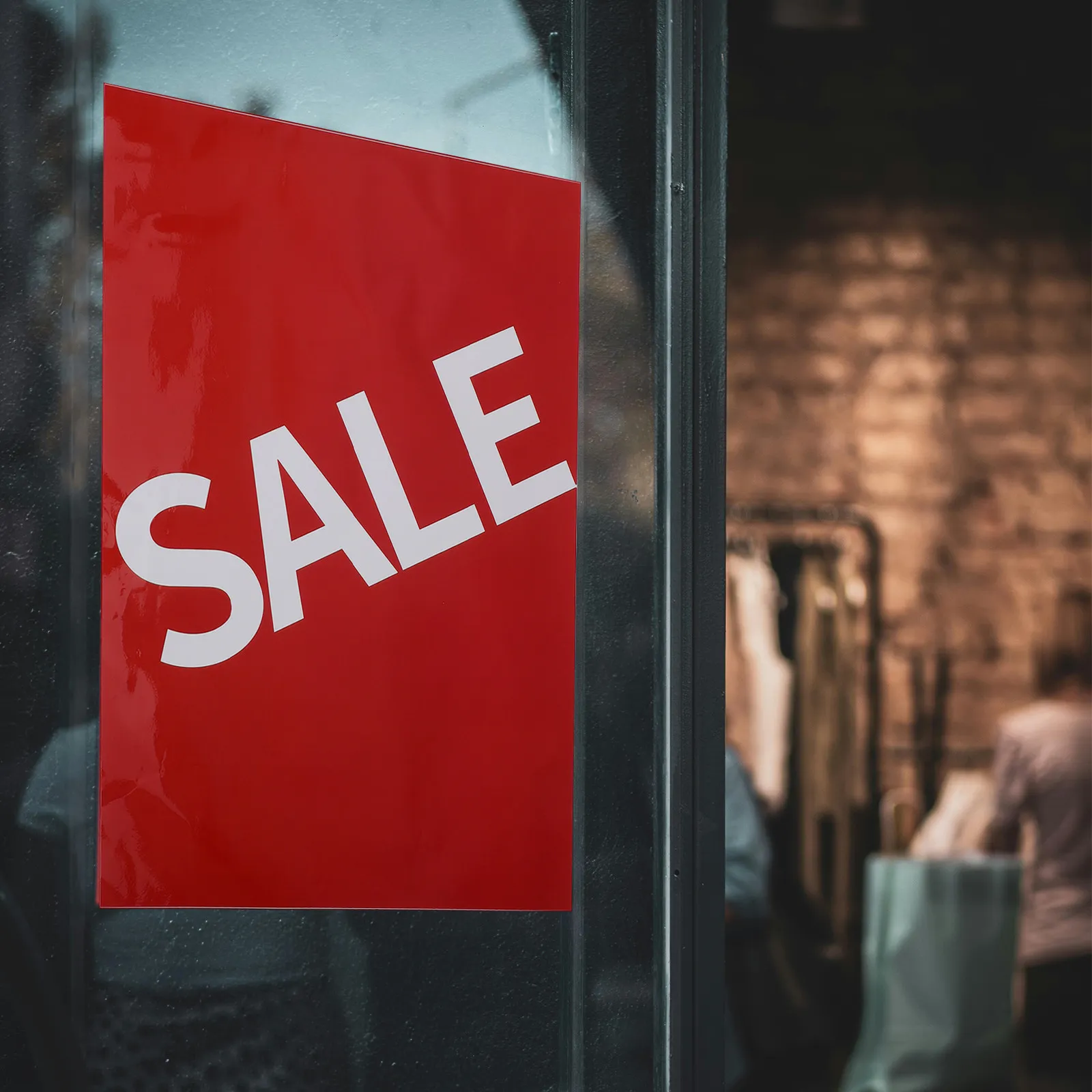 

4Pcs Promotional Sale Stickers Self Adhesive Waterproof Window Wall Advertising Signage for Retail Store Garage Yard Shopping