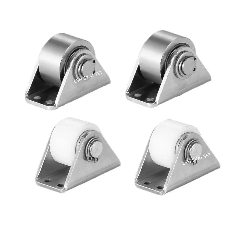

2Pcs Stainless Steel Bearing Pulleys Sliding Door Tracks Rollers Portable Cart Load-bearing Wheels Furniture Hardware Casters
