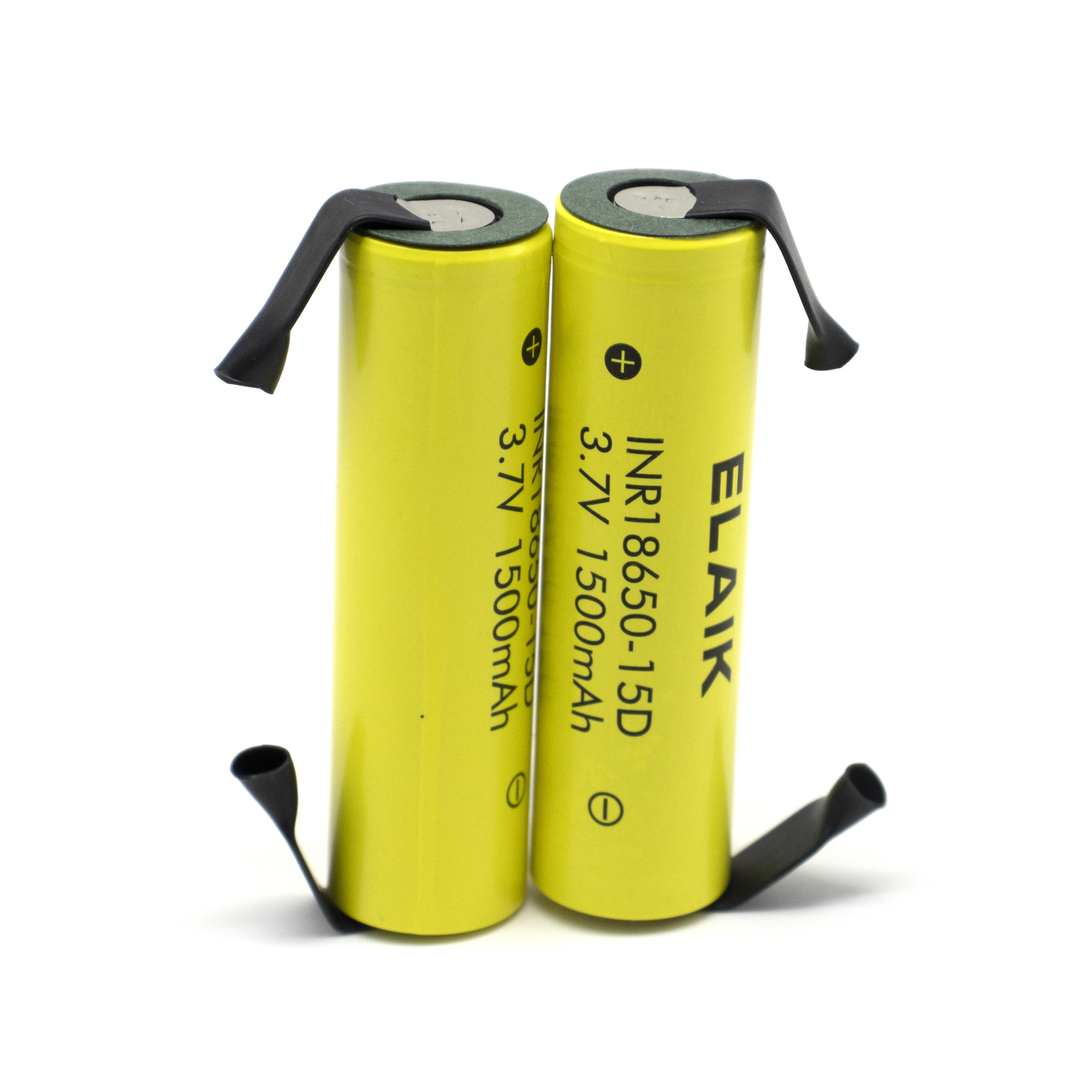 손전등용 리튬 이온 충전식 배터리, 리튬 전원 전자 손전등 장난감 및 니켈, 18650 3.7V, 1500mah