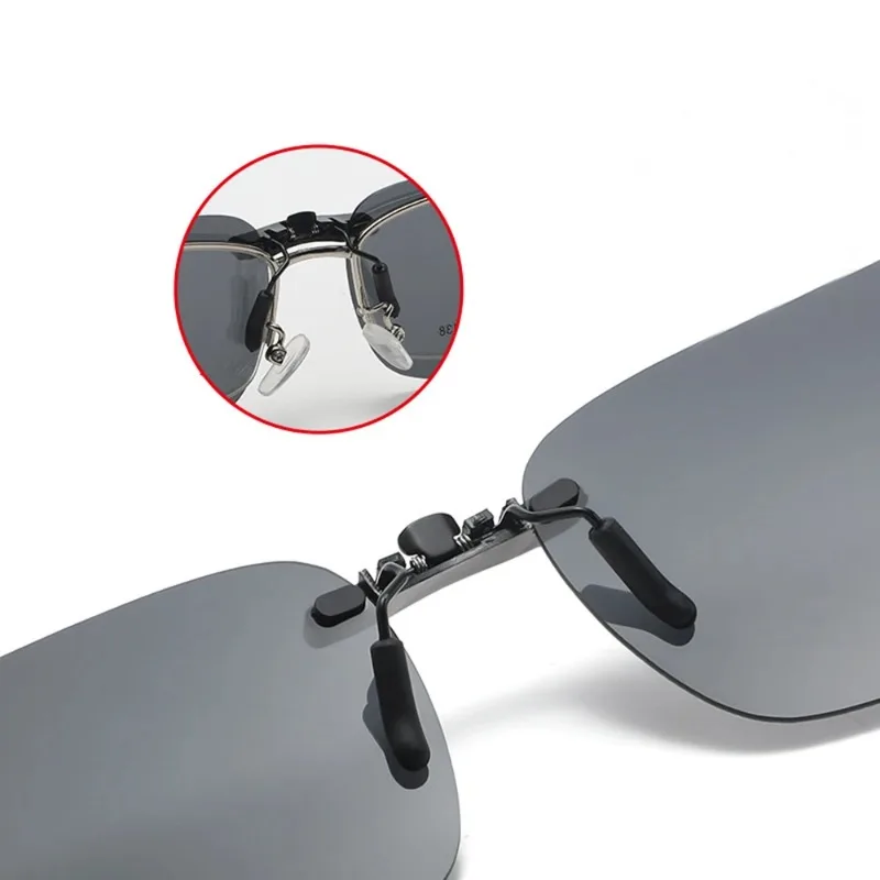 Clip-on Sunglasses Frameless Anti-glare Sunglasses Lenses Frameless Sunglasses Lenses Anti-glare For Fashion Accessory Outdoor view 5
