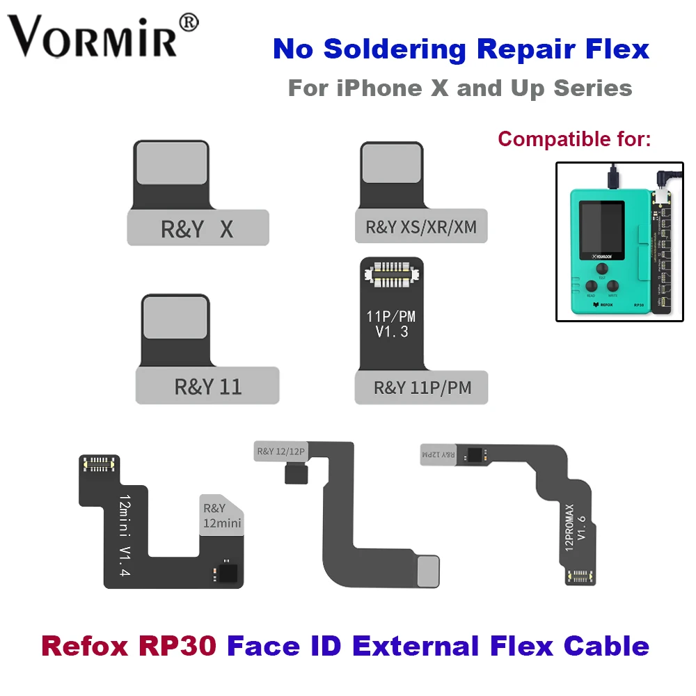 

REFOX Dot Matrix Repair Programmer RP30 Face ID External Flat Cable No Need Soldering For iPhone X XR XS Max 11 11Pro 12Pro Max