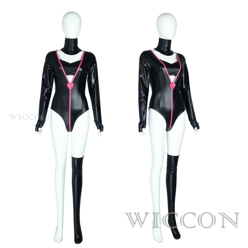 Hazbin Anime Hotel Costume Cosplay vestiti uniforme Cosplay angelo polvere vestito Sexy strisce rosse e bianche festa di Halloween donna