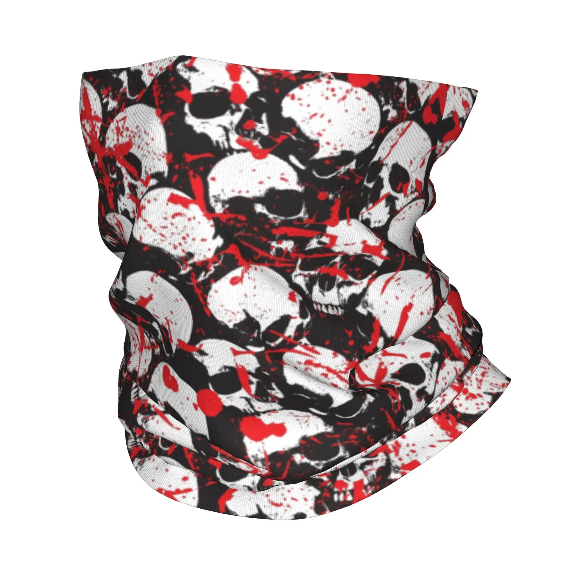 Grunge Gothic Skeleton Skull Bandana Neck Gaiter UV Protection Face Scarf Cover Men Women  Headband Tube Balaclava