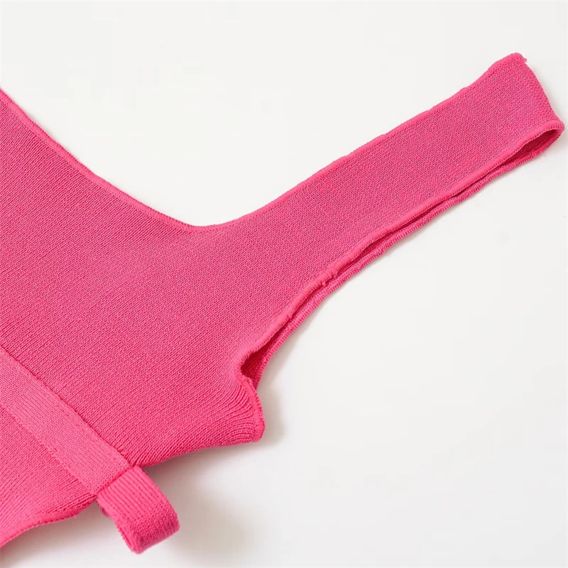 KEYANKETIAN Estate Nuove Donne Decorazione Dell'arco Maglia Cami Dress Y2K Hot dolce Backless Senza Maniche Guaina Vita-esposizione Mini Abito