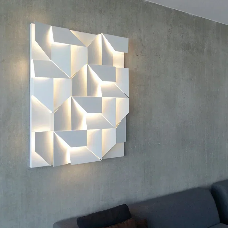 Imagem -03 - Modelo 3d Led Sconce Lâmpadas Home Indoor Wall Lights Sala de Estar Quarto e Sala de Jantar Decoração Corão Luzes Criatividade