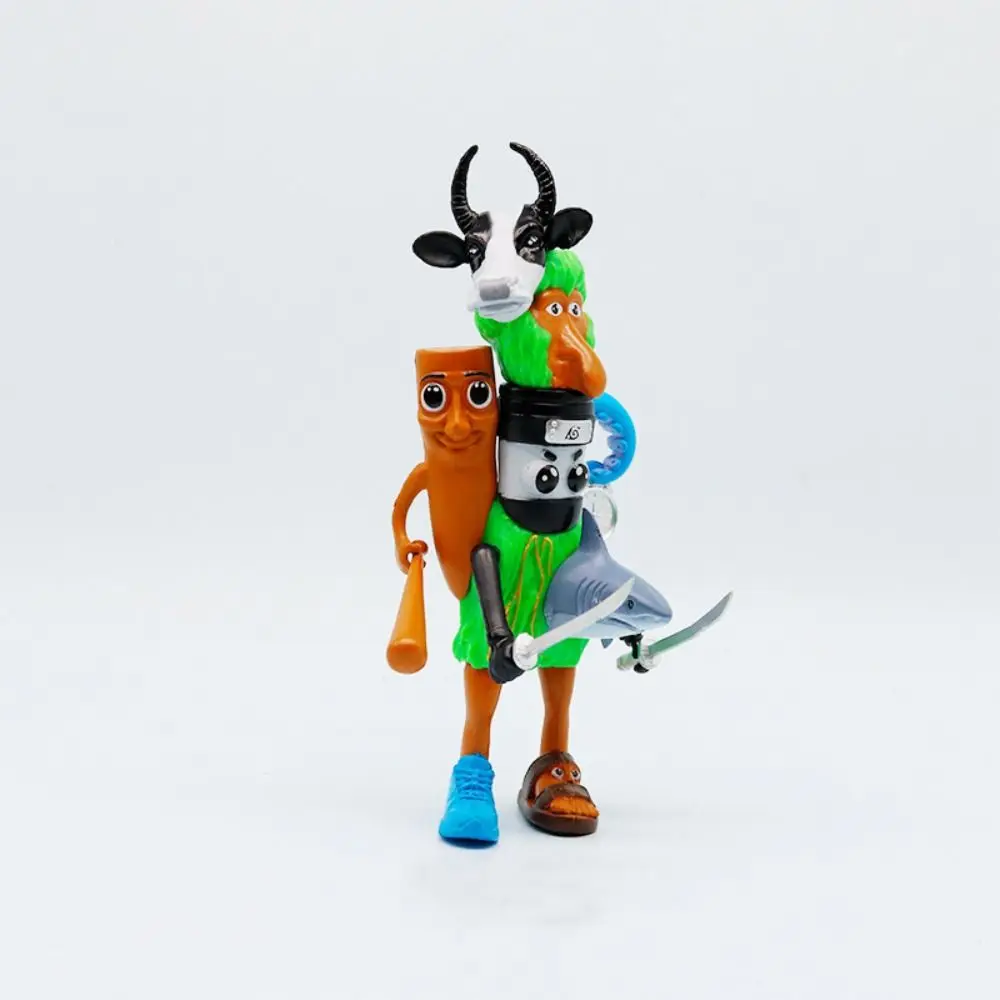 이상한 동물 입상 Tungtungsahur 그림 재미 있은 인형 데스크탑 장식 Tralalero 그림 관절 이동식 3D 인쇄 장난감