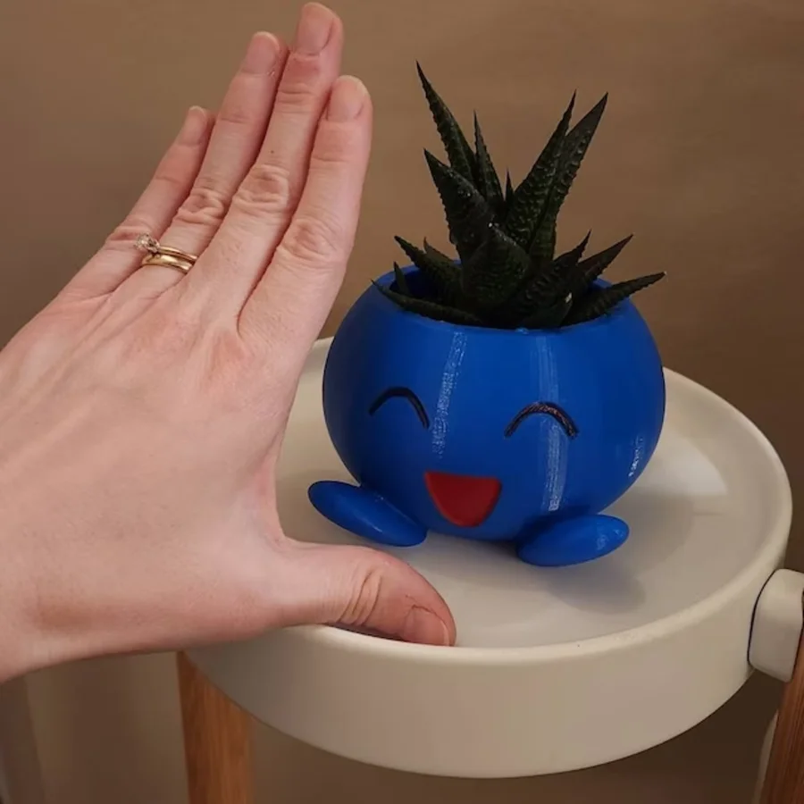 1pcs 3D printed Oddish Planter Oddish Flower Pot Succulent Flower Pot Plant Pot Planter