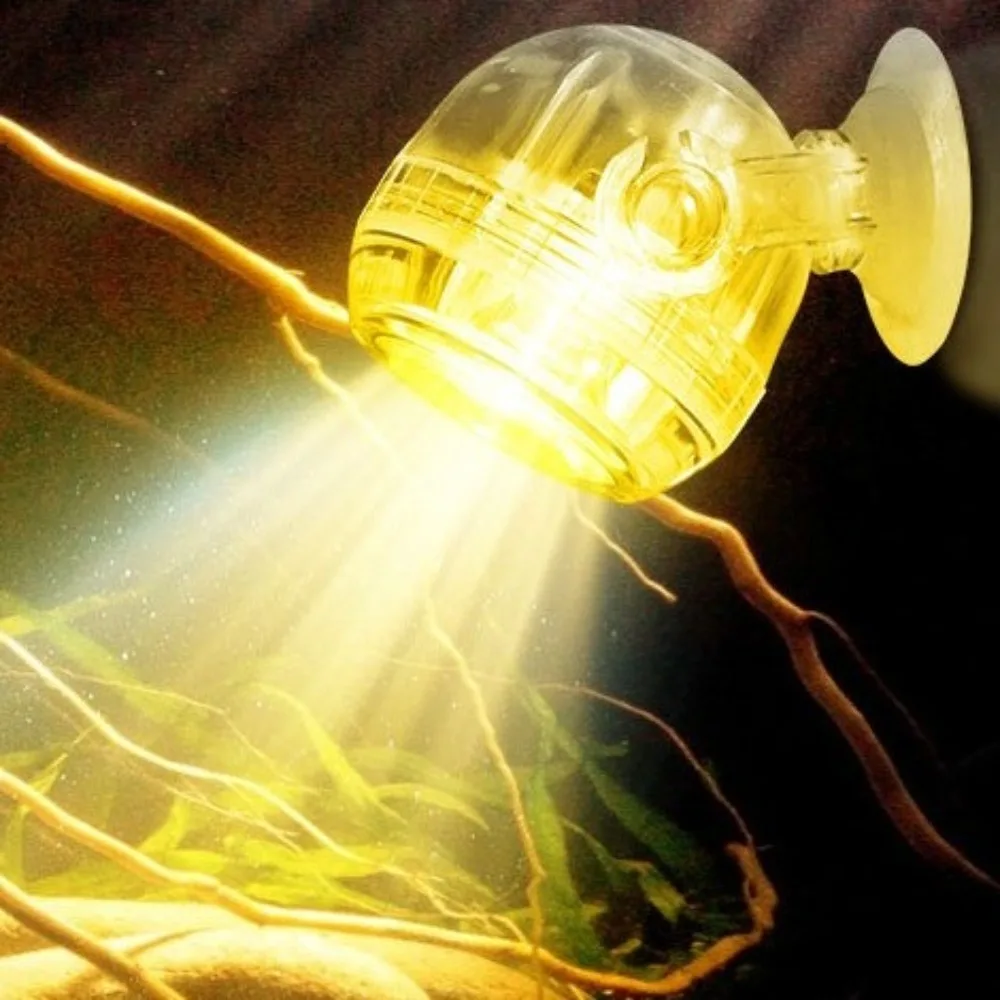 

Colorful LED Aquarium Spotlight Super Bright with Strong Suction Cup Submersible Fish Lamp Amphibious Plastic Case