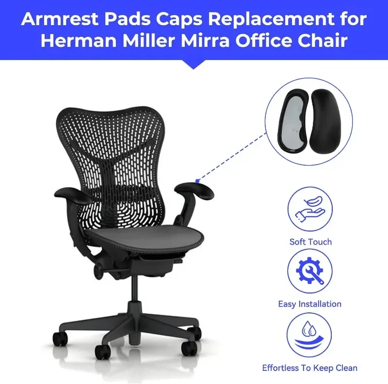 1 Pair Armrest Pads Replacement for Herman Miller Mirra 1 Office Chair-Ergonomic Office Chair Arm